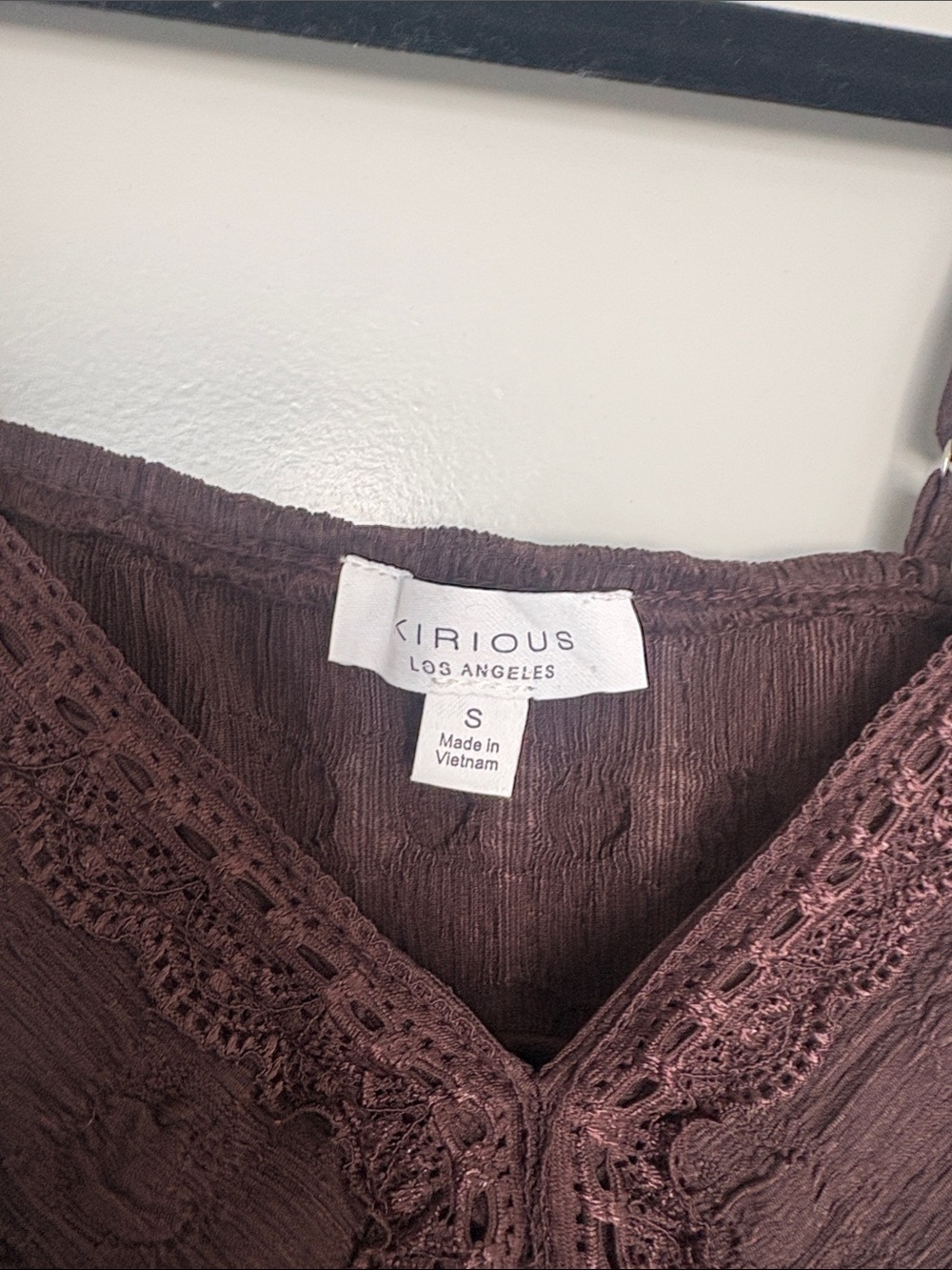 Brown Lace Spaghetti Strap Tank Top - Women's - Picture 3 of 3